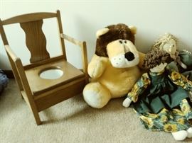 lots of retro stuffed animals and some toys