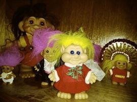 vintage Troll dolls