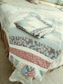 King size mattress, linens