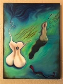 Surrealistic oil painting 