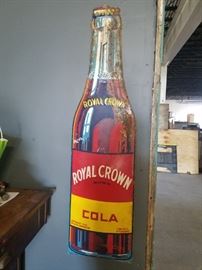 Rare Royal Crown Cola Bottle Sign 