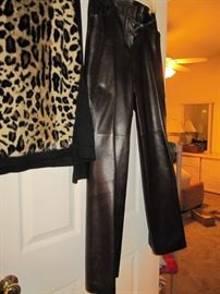 Leather slacks - Lafayette 148