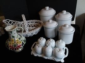 BK07 Delft Holland Pitcher, Shefford Fruits, Canisters, and More