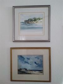 BLR05 Original Seascape Paintings Signed Kunz and Hough