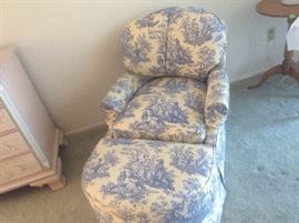 BMB06 Brandywine Design Furniture Fabric Chair and Ottoman