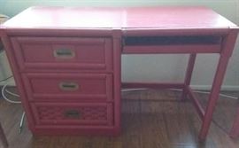 BO03 Wicker Weve by Dixie Burnt Red Wood and Wicker Desk