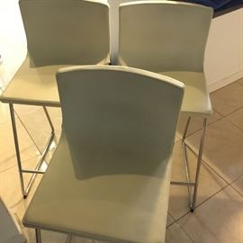 Leather chrome /ar stool $200 for 3