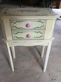 Hand painted end table $110