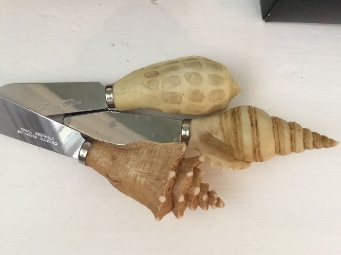 Sea shell serving knives $10 each