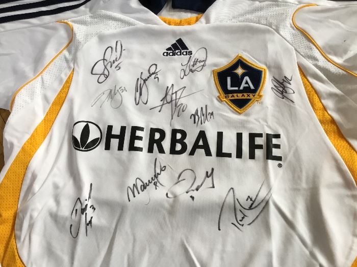 LA. Galaxy Pro Soccer Jersey signed by the team