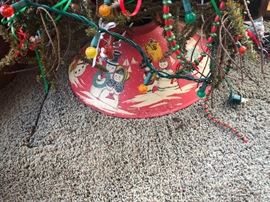 Tin litho Christmas tree stand