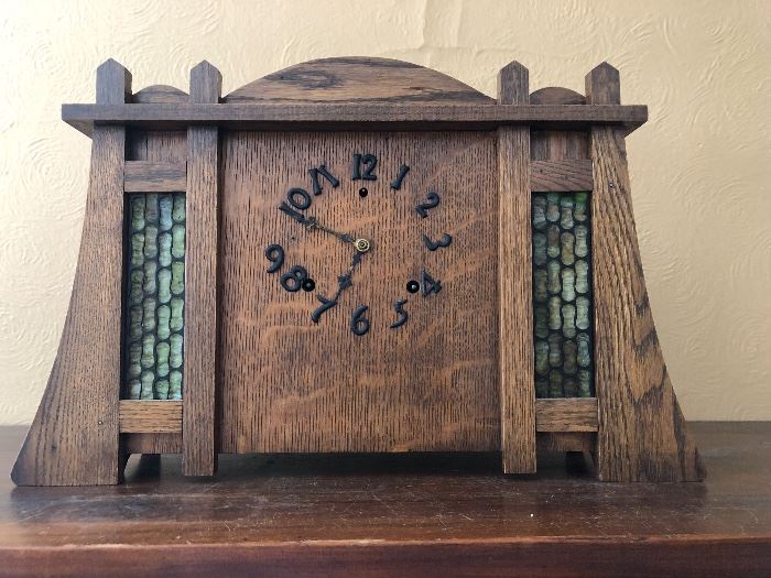 Gilbert Mission Oak Mantle Clock