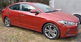 2017 Hyundai Elantra Limited Estate Auto, with 1,457 Miles; Red Exterior, Black Leather Interior; Automatic Transmission; Heated Seats; AM/FM/Satellite Stereo with CD Player; Navigation System; Bluetooth; Remote Keyless Entry with Push Start/Off; Power Everything! Including Power Moonroof, and much more!
VIN: 5NPD84LF4HH116267
Vehicle Terms
- Vehicles are sold AS IS, in AS FOUND/ESTATE condition.
- Minimum of 10% deposit due on day of auction. May be paid with Cash, Check, VISA, MC, Debit.
- Balance paid in full by Thursday following. Must be paid with Cash or Certified Bank Check ONLY