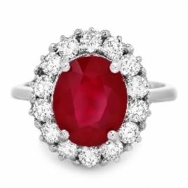 3CT GIA Unheated Ruby Ring