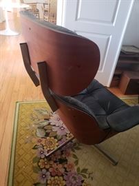 Mid Century Selig Eames Style Chair and foot stool