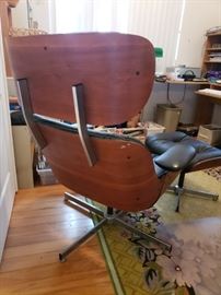 Mid Century Selig Eames Style Chair and foot stool