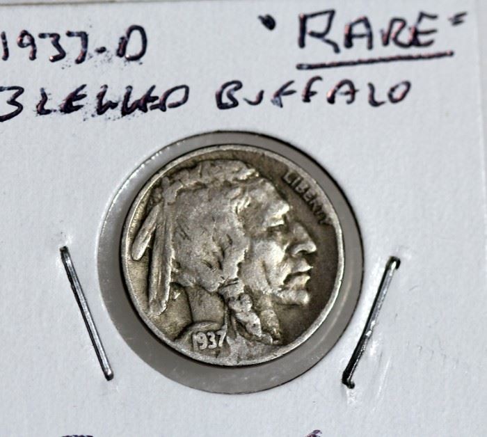 1937D 3 Leg Buffalo Nickel