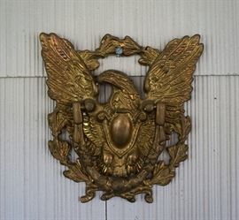 Large brass eagle door knocker