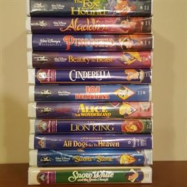 Several Disney VHS tapes