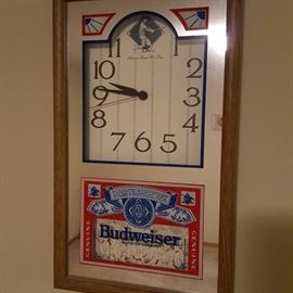 "America's Pastime" Bud Clock, circa 1970's