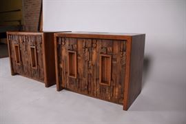 Lane Pueblo nightstands. Saturday and heavy, need a little work.