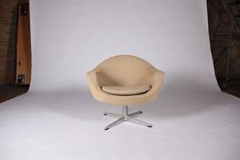 Overman style chair - swivel works great. Light weight. 30.5” wide by 28” deep by 27” high. Seat is 16” high.