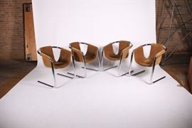 Zermatt sling chairs - hello 1970s. Original mohair slings. Chrome is clean and presentable withinor/typical wear.