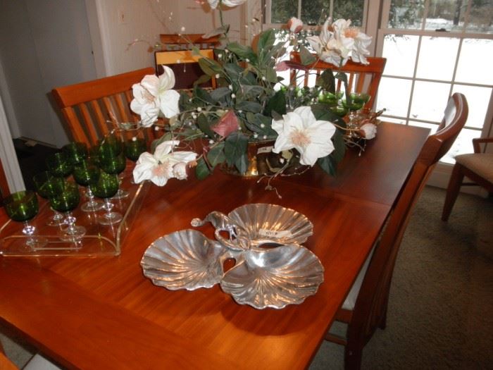 MATCHING MISSION STYLE DINING TABLE 2 LEAVES