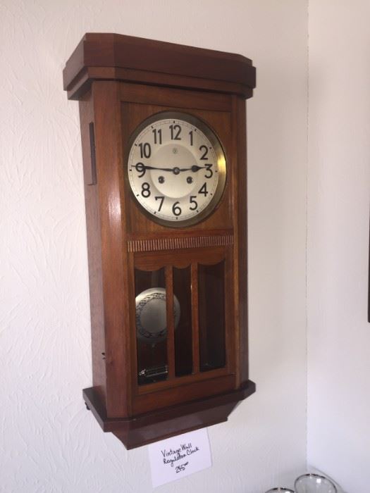 Antique Wall Regulator Clock