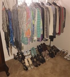 Nice ladies' clothing (size small/medium) and shoes (sz. 8/9).  Gently worn and dry-cleaned Chico's, Ralph Lauren, Slim-Sation, Gloria Vanderbilt, etc.  Some new with tags!