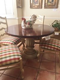 French Style Round Dining Table and 4 Chairs
