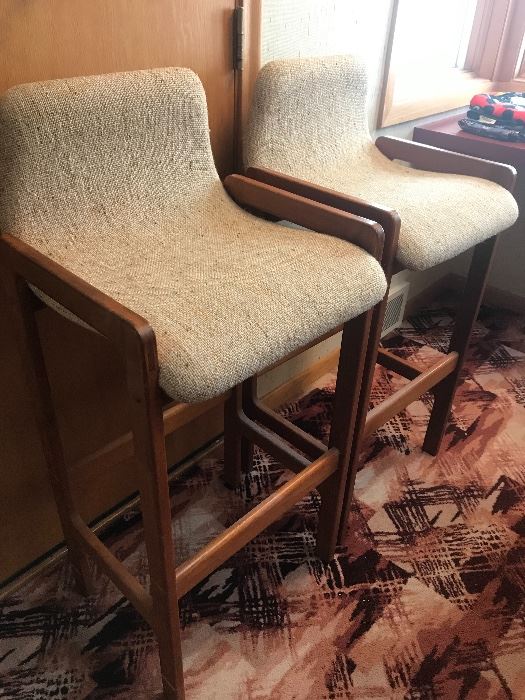 Pair of mid century modern bar stools