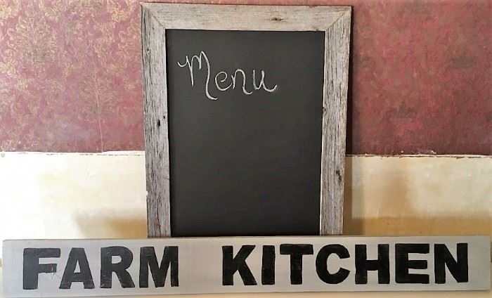 Farm House Kitchen Sign and Chalkboard