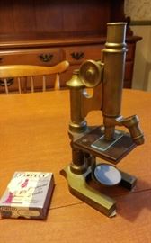 Rare Parke Davis Microscope and Slides
