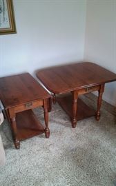 Two Drop Leaf End Tables