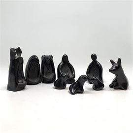 Lot 116-1
Linda Asken Santa Clara Pueblo 9 Piece Nativity Set