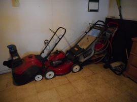 Toro Snow Blower. Toro Lawn Mower