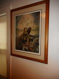 1994 1 st in Series Greenwing Legacy, Framed Under Glass, By Ralph McDonald, Pencil Signed Numbered