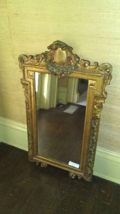 Lovely gilded mirror with fruit pattern