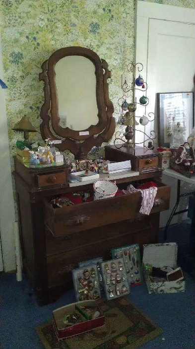 Victorian Chest with Mirror.  Very nice.