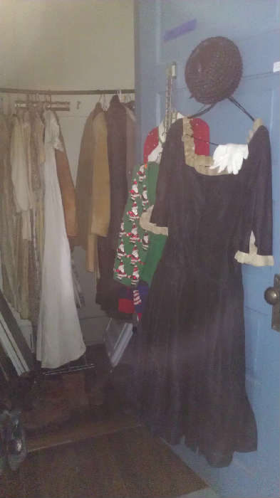 Vintage clothes including this and long black velvet cape