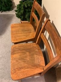 small wooden desk chairs