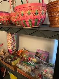 Easter baskets and decor