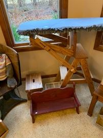 ironing board, step stool combination