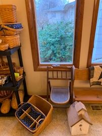 child's chair and bench