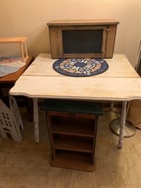 drop leaf kitchen table, small shelving
