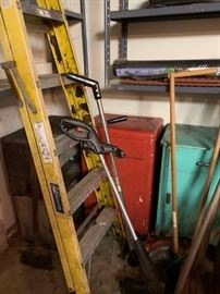 step ladder, small storage cabinets