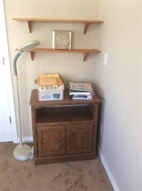 Media Cabinet and Floor Lamp