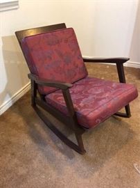Mid Century Rocker with Cushions