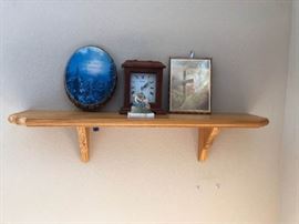 Wall Shelf with Seiko Clock Religious Items